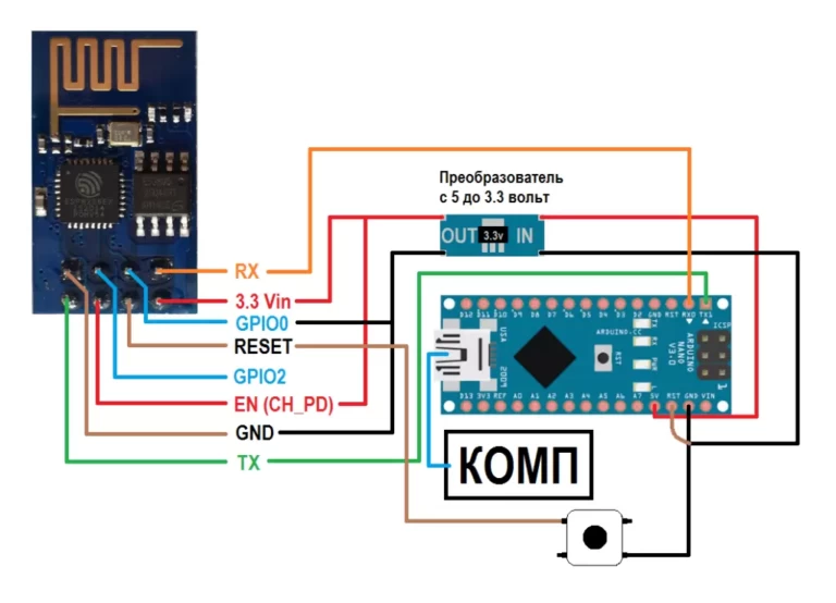 Прошивка плат без USB с помощью Arduino UNONANO